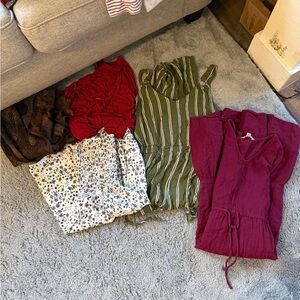 Stylish Women's Dress bundle - Red, Green, Burgundy
